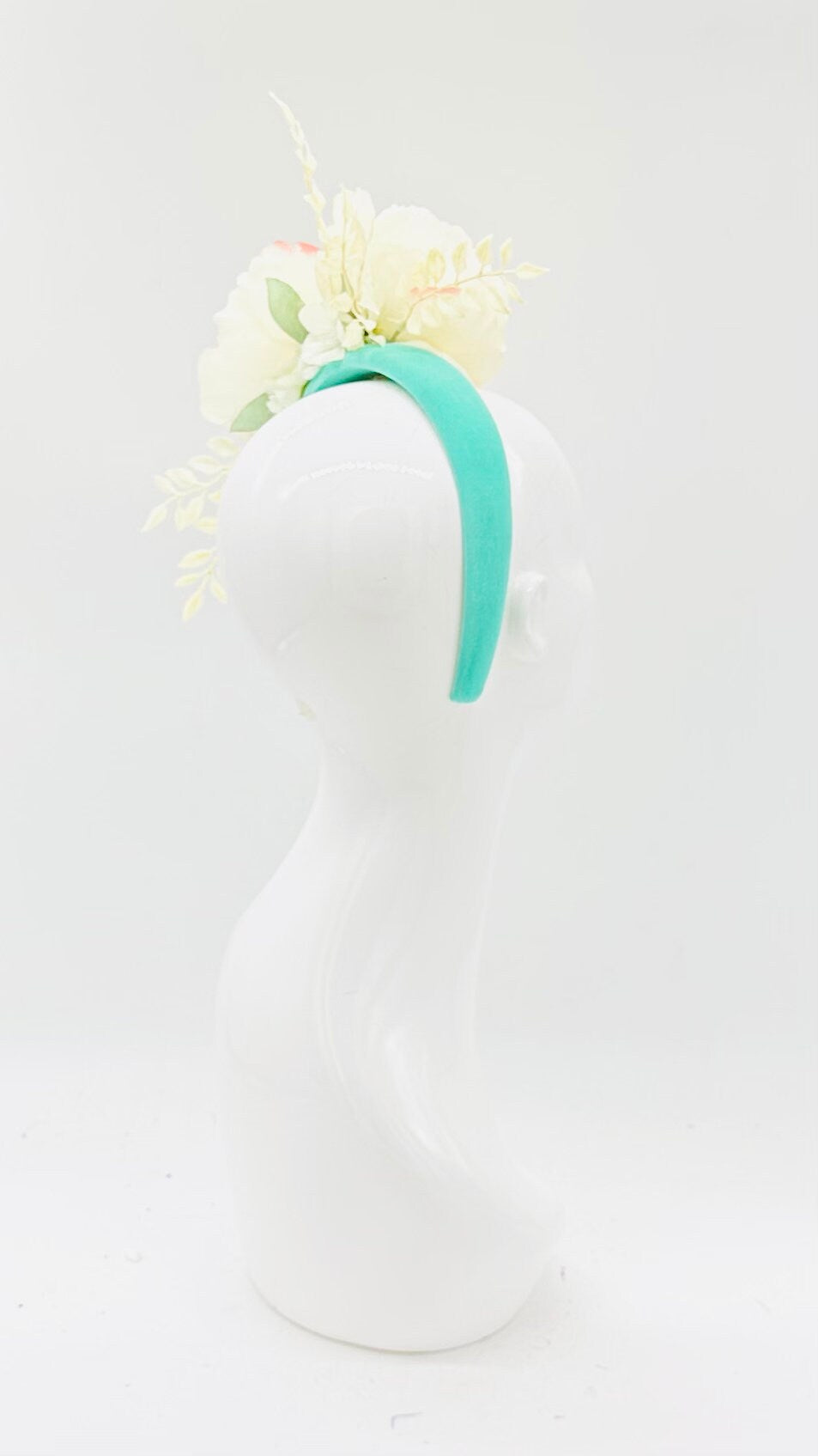 White and Turquoise Derby Fascinator, Kentucky Derby Hat Alternative, Kentucky derby hat (SILVER LINE, multiple color options available)