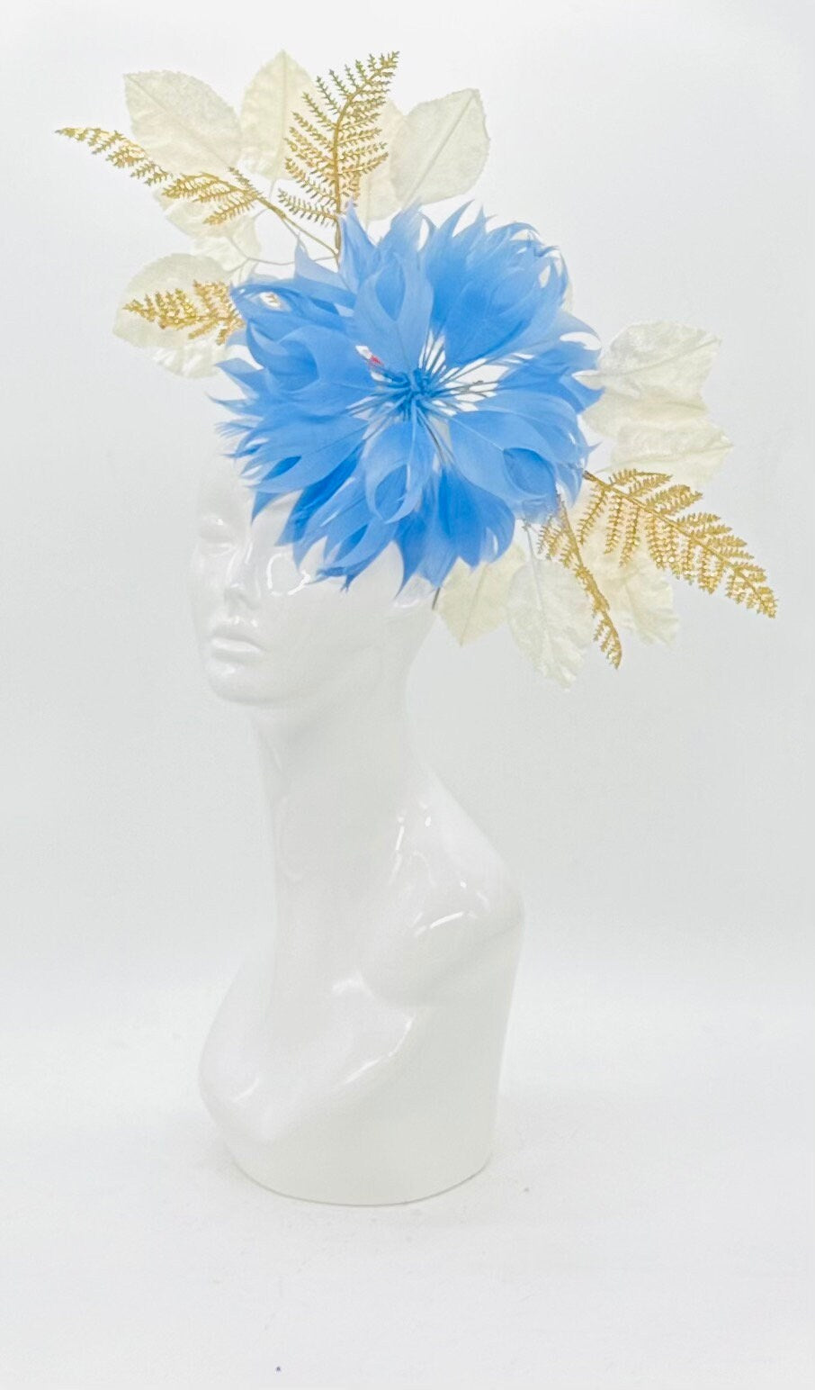 Blue and gold Kentucky Derby Fascinator