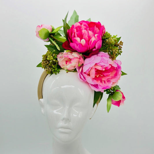 Pink and green Derby Fascinator, Kentucky Derby Hat Alternative, Kentucky derby hat