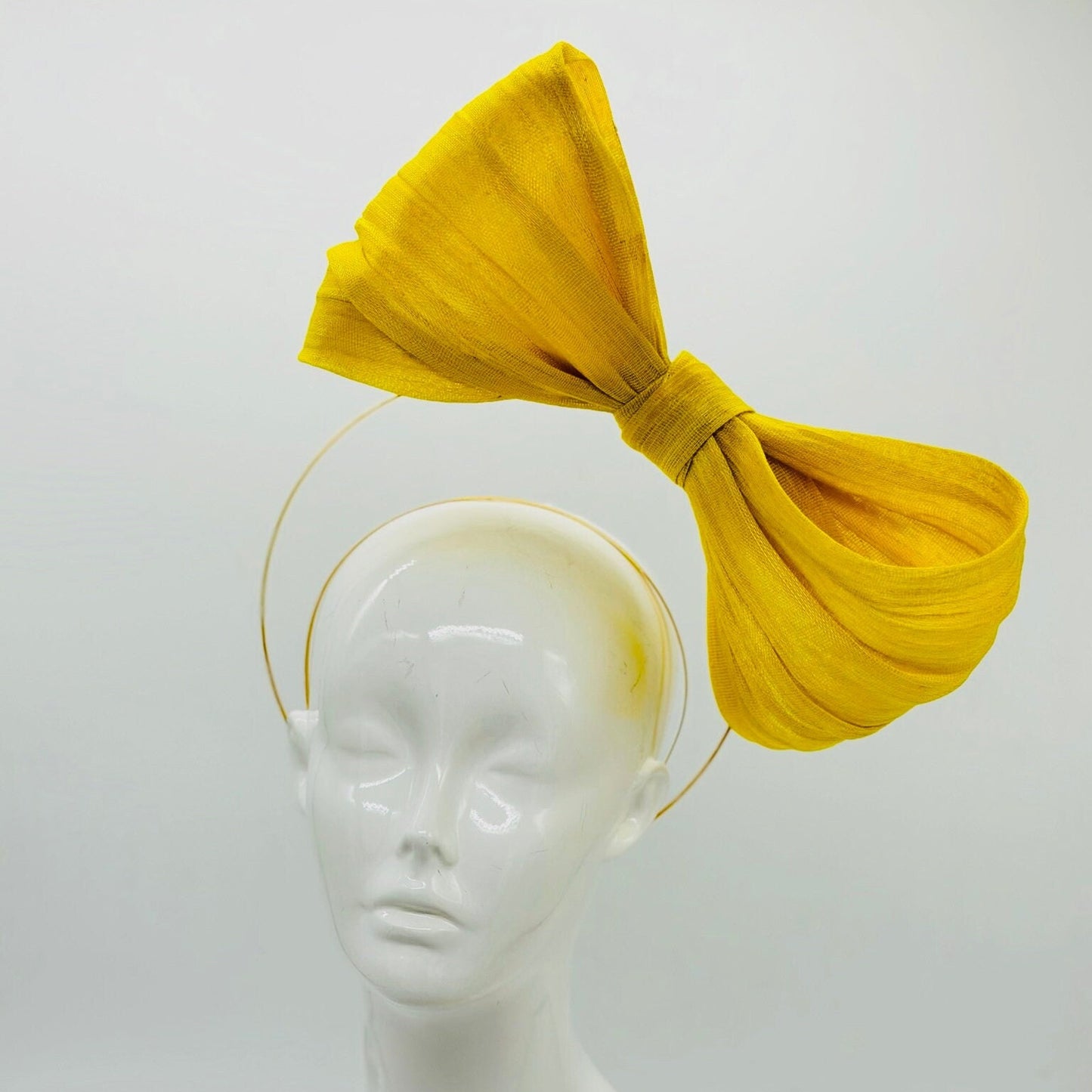 Yellow Derby Fascinator, Kentucky Derby Hat Alternative, Kentucky derby hat (PLATINUM LINE)