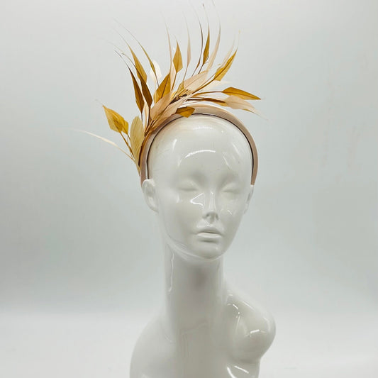 Gold  Derby Fascinator, Kentucky Derby Hat Alternative, Kentucky derby hat (SILVER LINE)