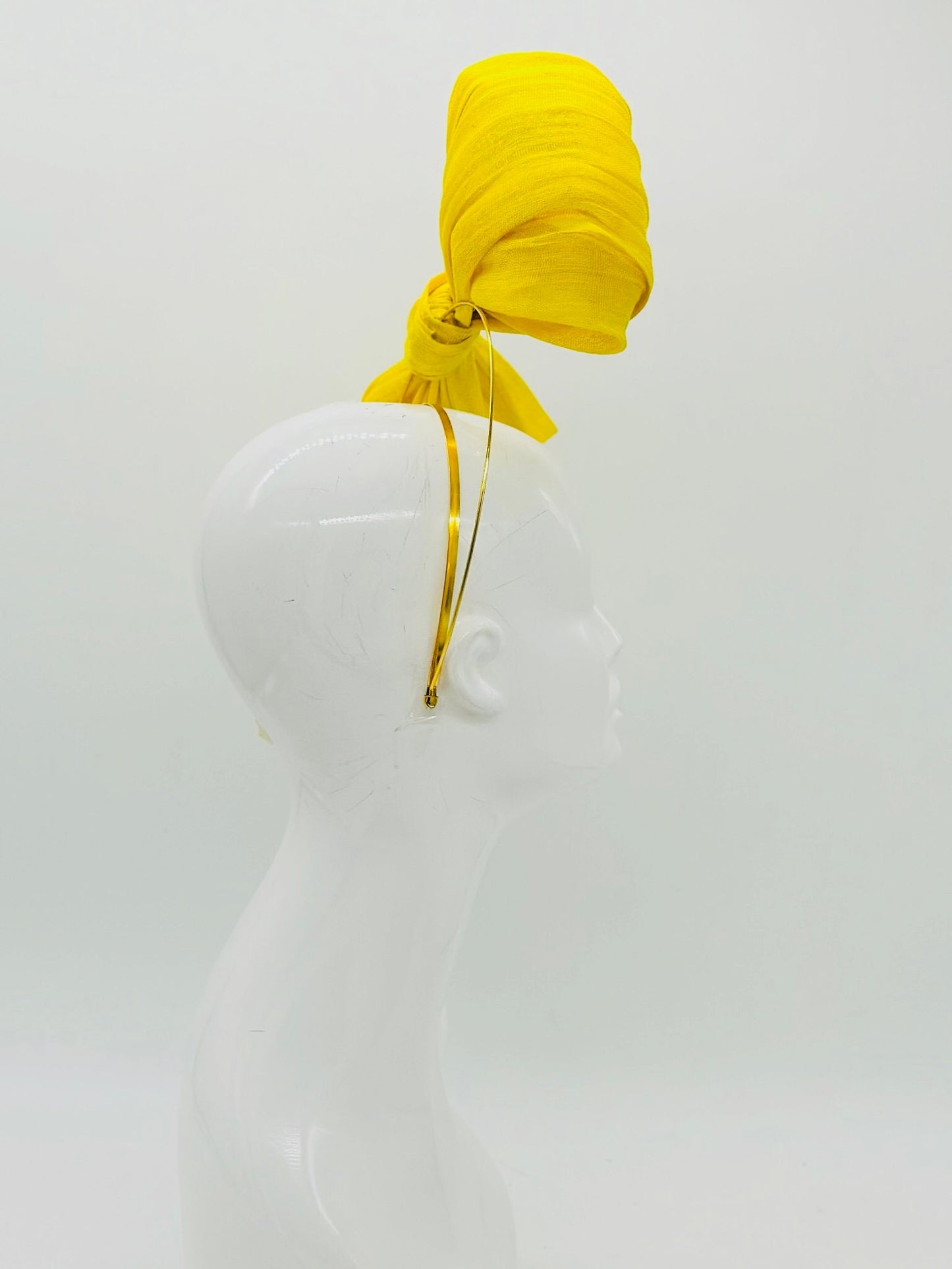 Yellow Derby Fascinator, Kentucky Derby Hat Alternative, Kentucky derby hat (PLATINUM LINE)