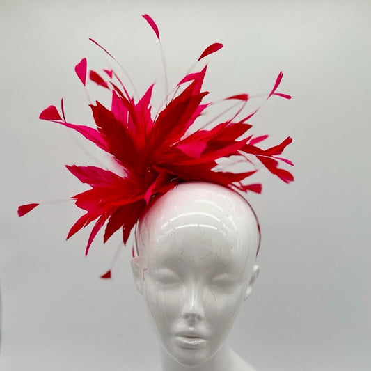 Watermelon pink Derby Fascinator, Kentucky Derby Hat Alternative, Kentucky derby hat, (SILVER LINE, multiple color options available)