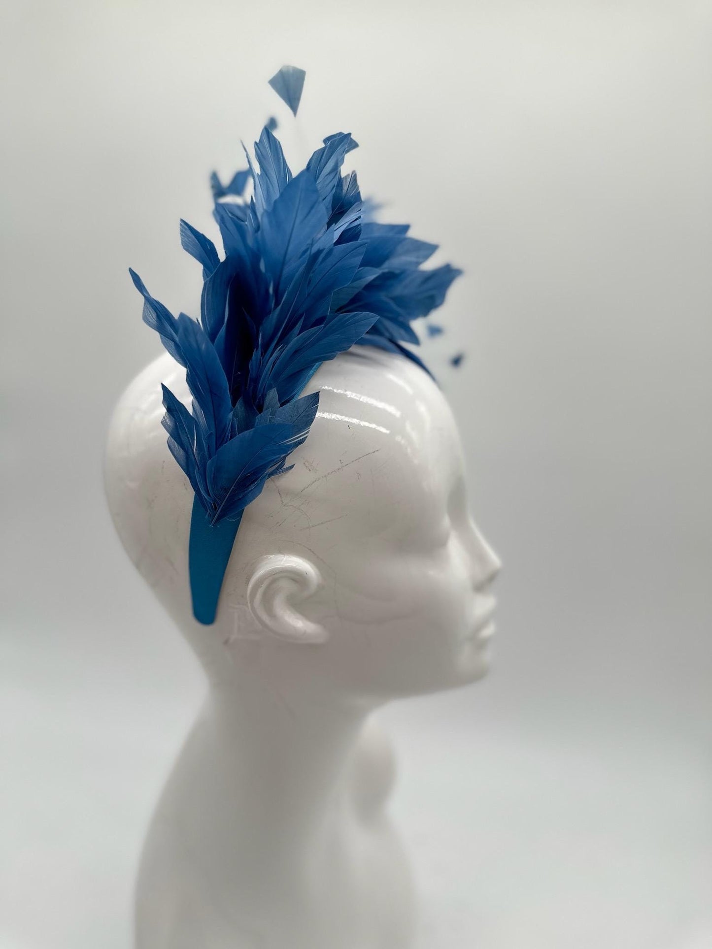 Blue Derby Fascinator, Kentucky Derby Hat Alternative, Kentucky derby hat, (SILVER LINE)