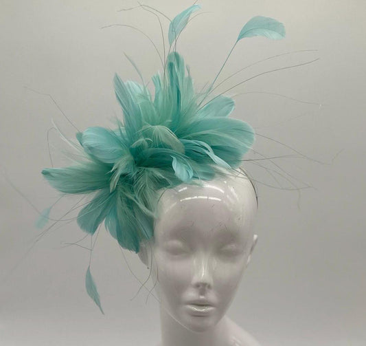 Teal Derby Fascinator, Kentucky Derby Hat Alternative, Kentucky derby hat (SILVER LINE, multiple color options available) )