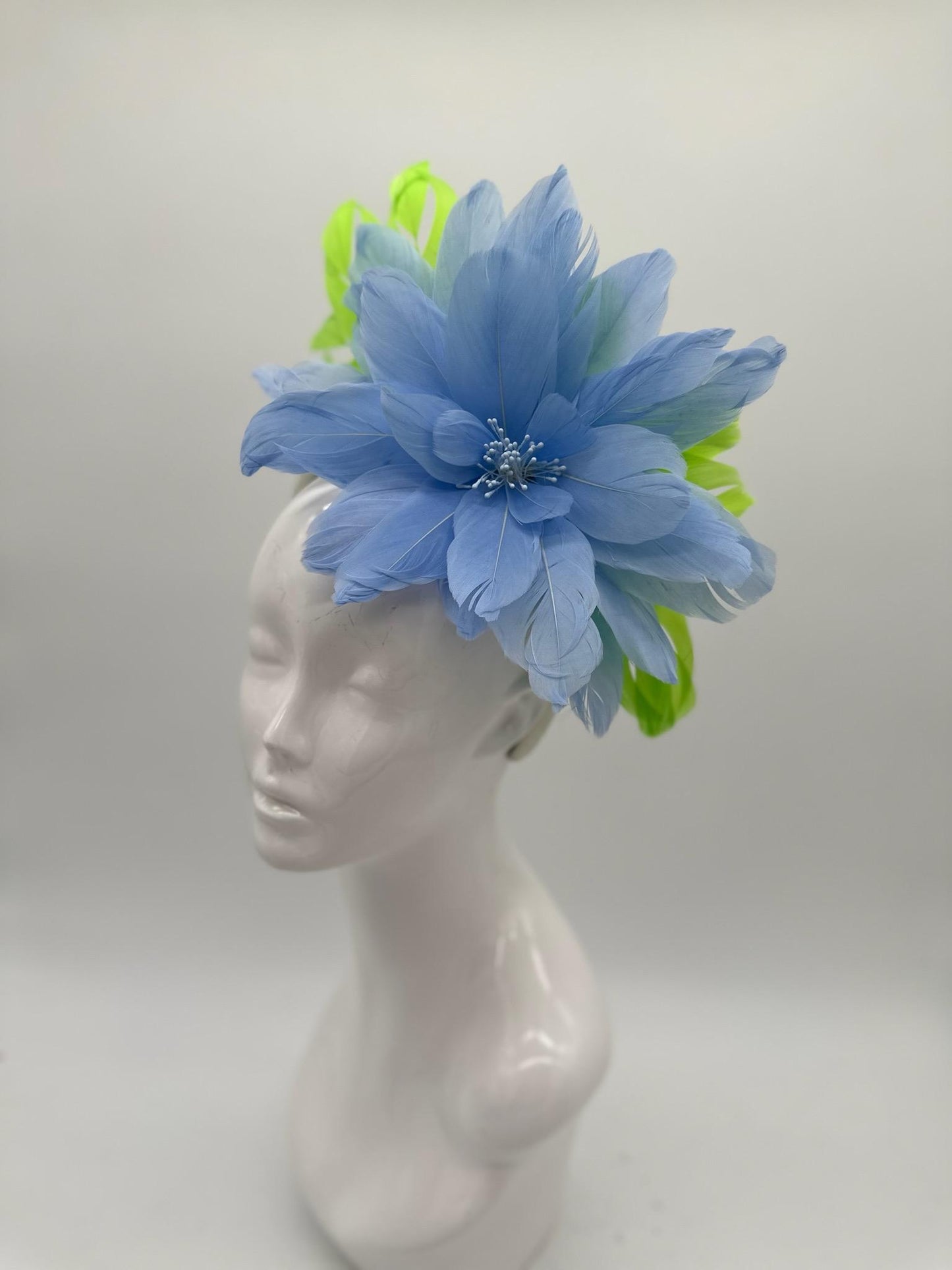 Blue and Lime Green Derby Fascinator, Kentucky Derby Hat Alternative, Kentucky derby hat (SILVER LINE, multiple color options available) )