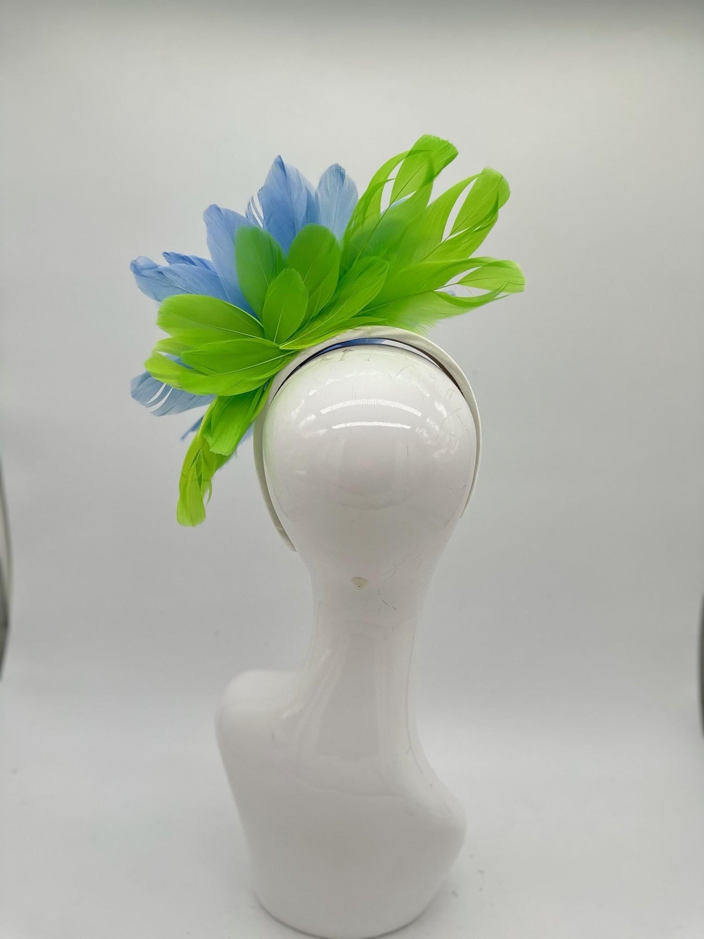 Blue and Lime Green Derby Fascinator, Kentucky Derby Hat Alternative, Kentucky derby hat (SILVER LINE, multiple color options available) )